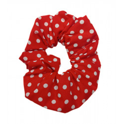 Red Polka Dot Scrunchie