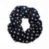 Navy Polka Dot Scrunchie