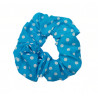 Turquoise Polka Dot Scrunchie