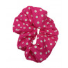 Cerise Polka Dot Scrunchie