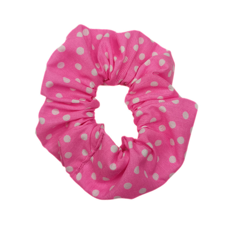 Pink Polka Dot Scrunchie