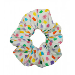 Rainbow Confetti Scrunchie