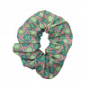 Teal & Pink Floral Scrunchie