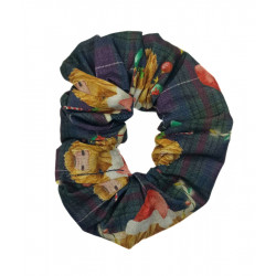 Christmas Highland Cow Scrunchie