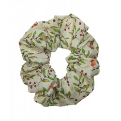 Christmas Robins & Twigs Scrunchie
