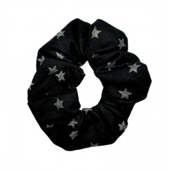 Black & Silver Stars Scrunchie
