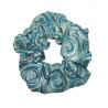 Blue & Silver Swirl Scrunchie