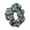 Christmas Highland Blue & Green Check Scrunchie