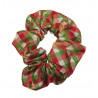 Christmas Highland Cow Check Scrunchie