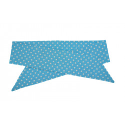 Baby Blue Polka Dot Self Tie Headband