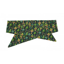 Green Mushroom Self Tie Headband