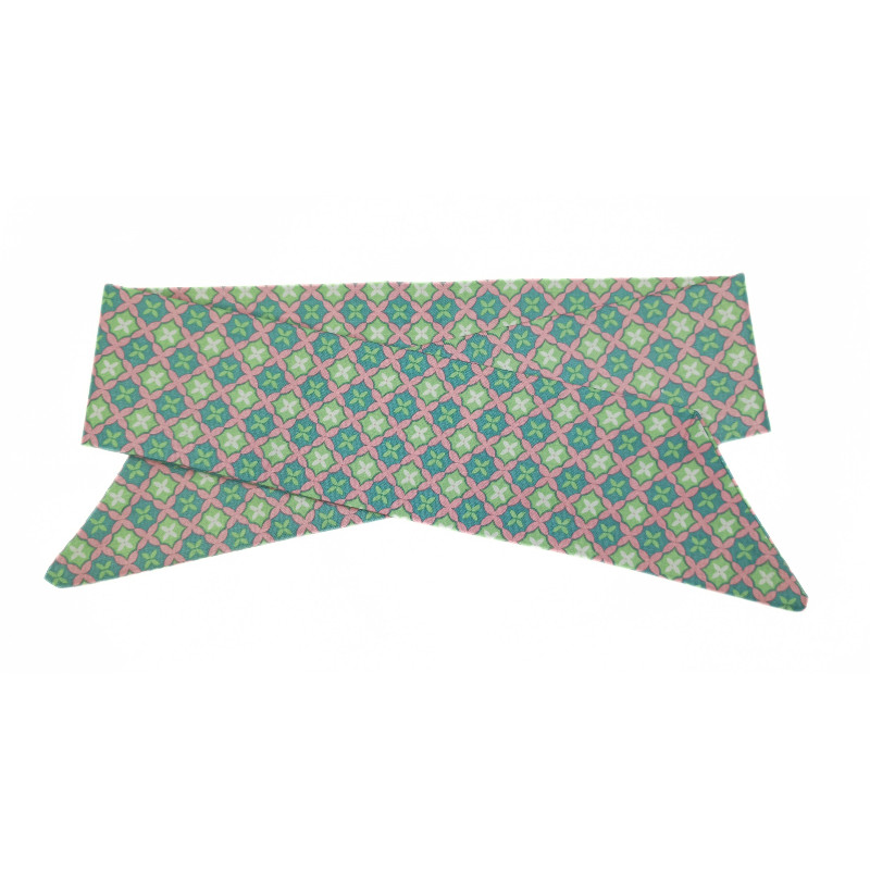 Teal & Pink Floral Self Tie Headband