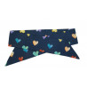 Denim Hearts Self Tie Headband