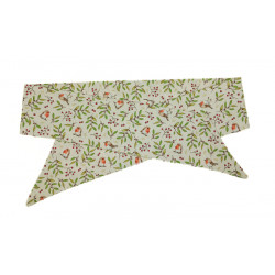 Christmas Robins & Twigs Self Tie Headband