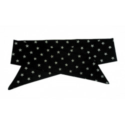 Black & Silver Stars Self Tie Headband