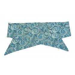 Blue & Silver Swirl Self Tie Headband