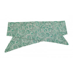 Green & Silver Swirl Self Tie Headband