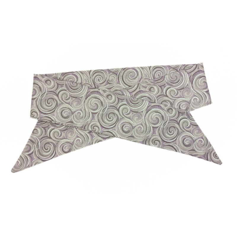 Lilac & Silver Swirl Self Tie Headband