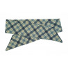 Christmas Highland Blue & Green Check Self Tie Headband