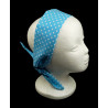 Baby Blue Polka Dot Self Tie Headband
