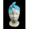 Baby Blue Polka Dot Self Tie Headband