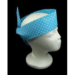Baby Blue Polka Dot Self Tie Headband