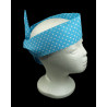 Baby Blue Polka Dot Self Tie Headband
