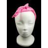 Pink Polka Dot Self Tie Headband