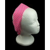 Pink Polka Dot Self Tie Headband
