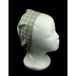Teal & Pink Floral Self Tie Headband
