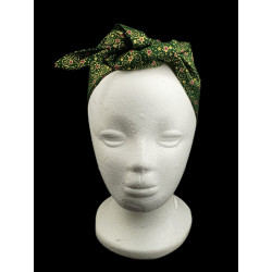 Christmas Green, Gold & Purple Stars Self Tie Headband