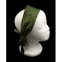 Christmas Green, Gold & Purple Stars Self Tie Headband