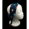 Denim Hearts Self Tie Headband