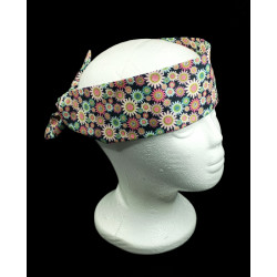 Grey Sunny Daisies Self Tie Headband