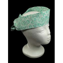 Green & Silver Swirl Self Tie Headband