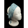 Blue & Silver Swirl Self Tie Headband