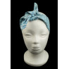 Blue & Silver Swirl Self Tie Headband