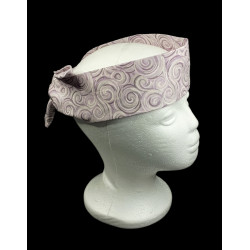 Lilac & Silver Swirl Self Tie Headband