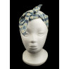 Christmas Highland Blue & Green Check Self Tie Headband