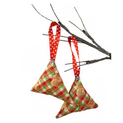 Christmas Scented Tree Decorations - Highland Cow Check