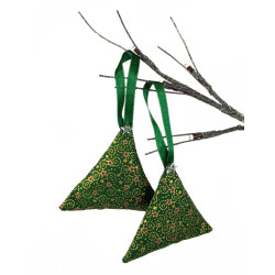 Christmas Scented Tree Decorations - Green, Gold & Purple Stars