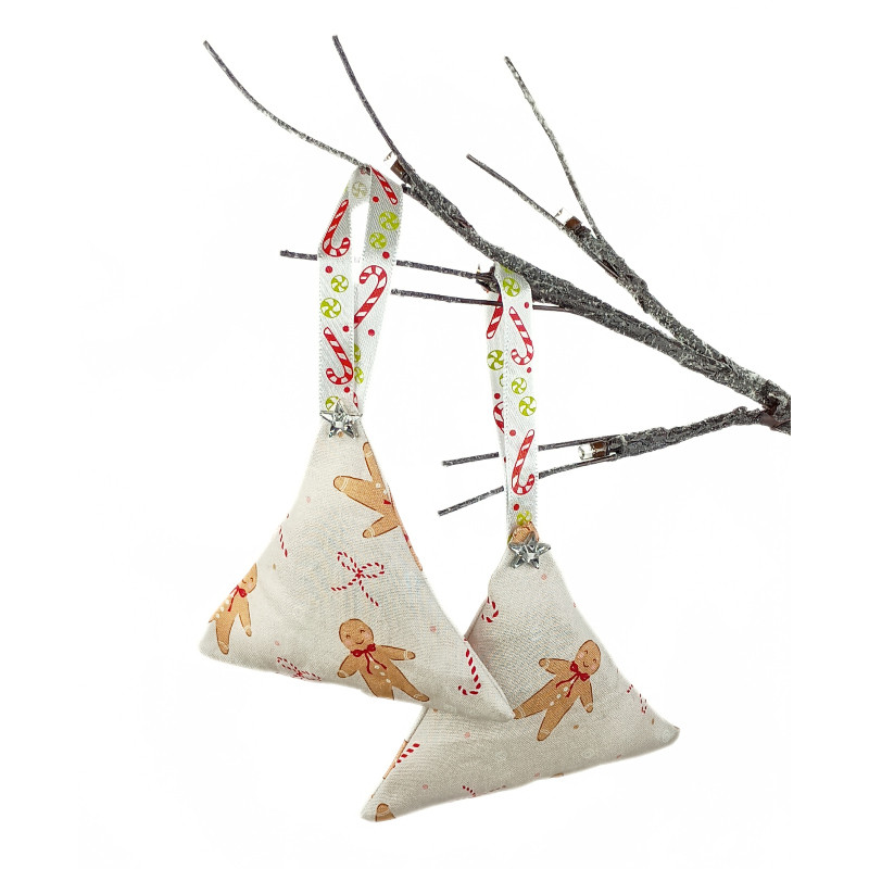 Chrstmas Scented Tree Decorations - Gingerbread, Candy Canes & Bows