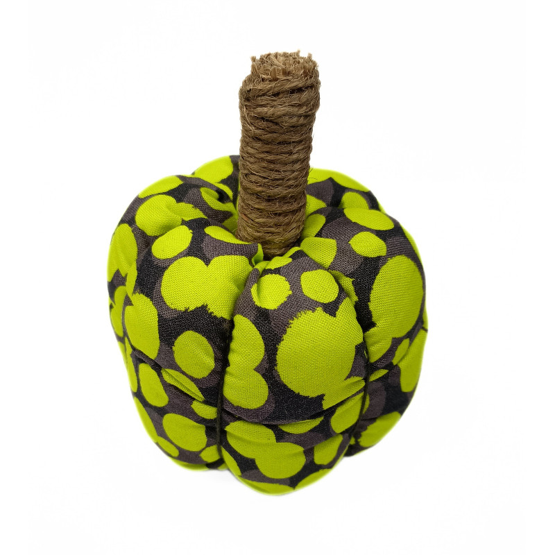 Charcoal & Neon Yellow Scented Fabric Pumpkin
