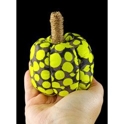 Charcoal & Neon Yellow Scented Fabric Pumpkin