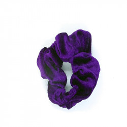 Purple Velvet Hair Scrunchie