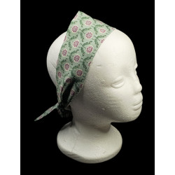 Teal Wishbone Floral Self Tie Headband