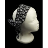 Black & White Paw Print Self Tie Headband
