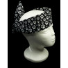 Black & White Paw Print Self Tie Headband