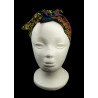 Black Rainbow Cockadoodle Self Tie Headband