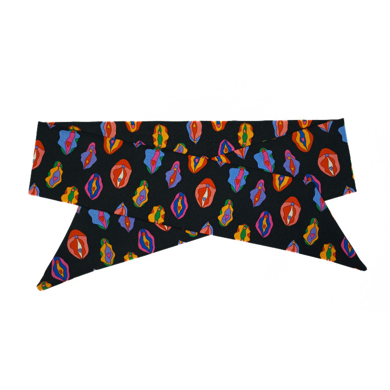 Black Vajayjay Self Tie Headband